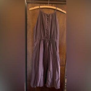 Vintage cocoa silk/cotton dress